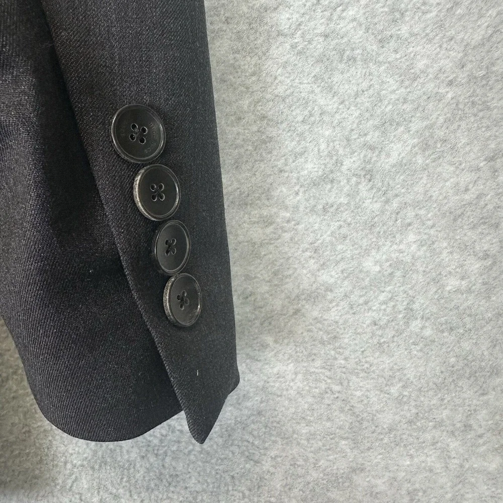 Boss Hugo Trabaldo Togna 1840 Super 120 Virgin Wool Blazer Sz 40R Black 2 Button